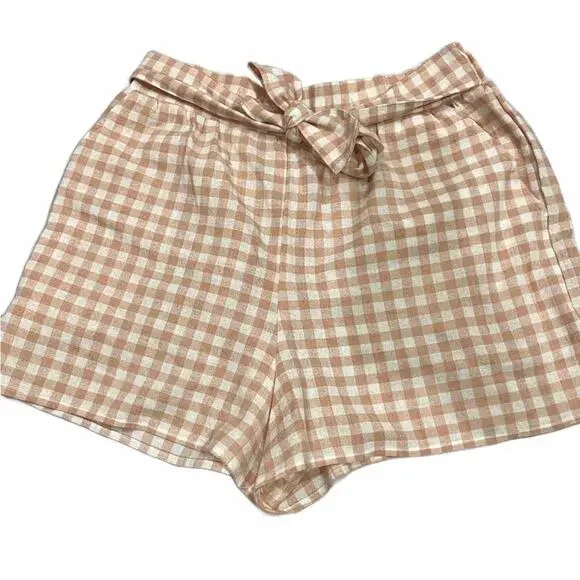 NWT Copper Key Pink & White Gingham Plaid Ruffle Short Set- Size Medium - Picture 5 of 5